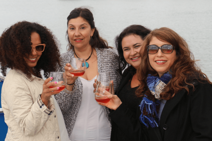 a group of people posing for the camera